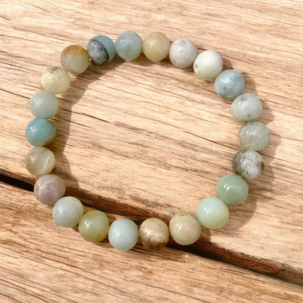 Handmade Blue Caribbean Calcite Beaded Bracelet